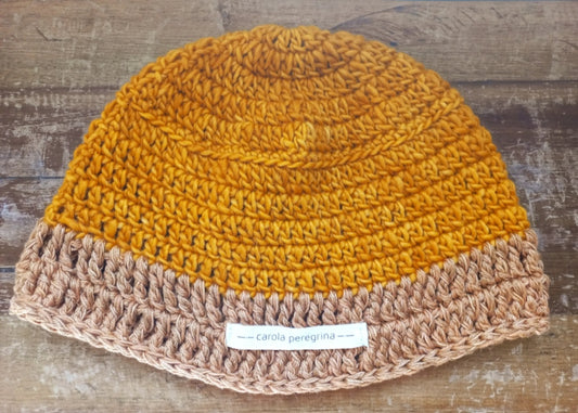 Gorro lã natural amarelo