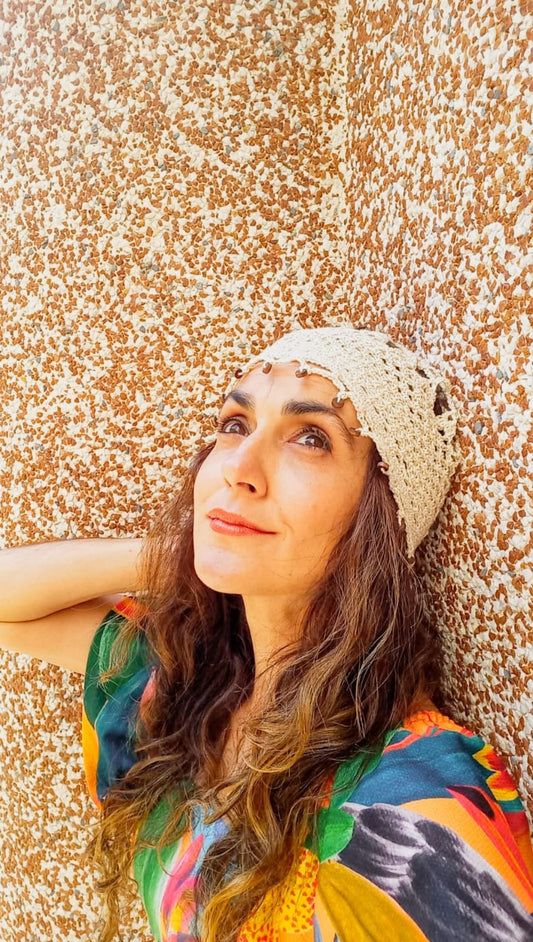 Headpiece algodão com brilho